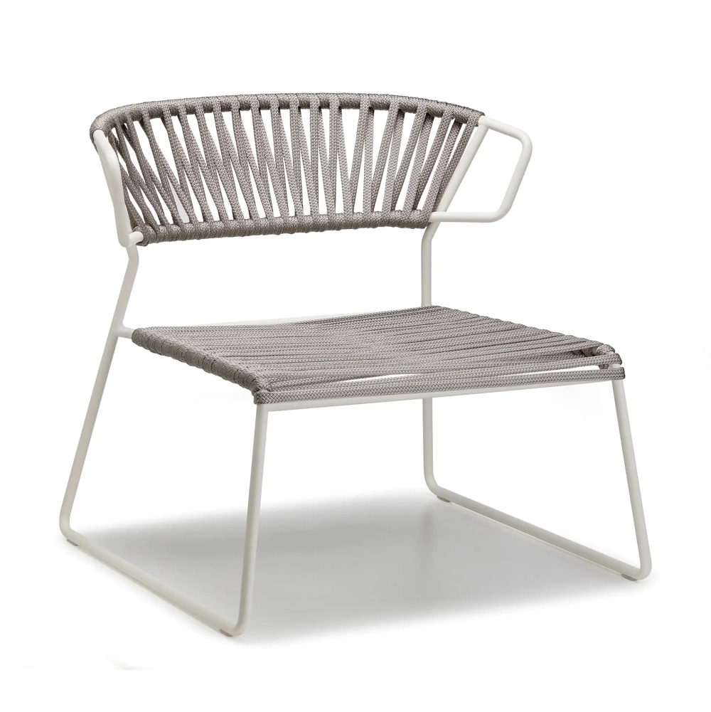 Стул лаунж металлический с морской веревкой M-2878 Lisa Filo Lounge