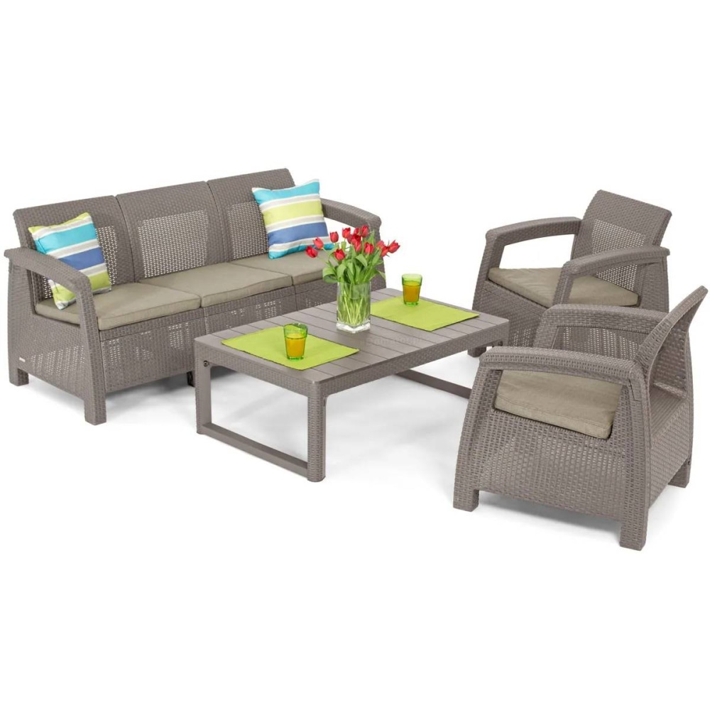 Комплект садовой мебели Keter Corfu Set Lyon Max Графит