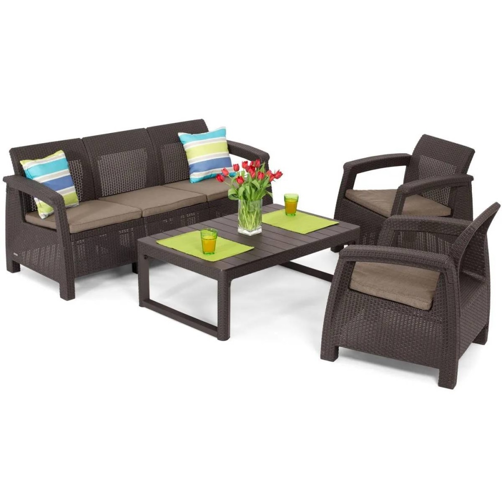 Комплект садовой мебели Keter Corfu Set Lyon Max Графит