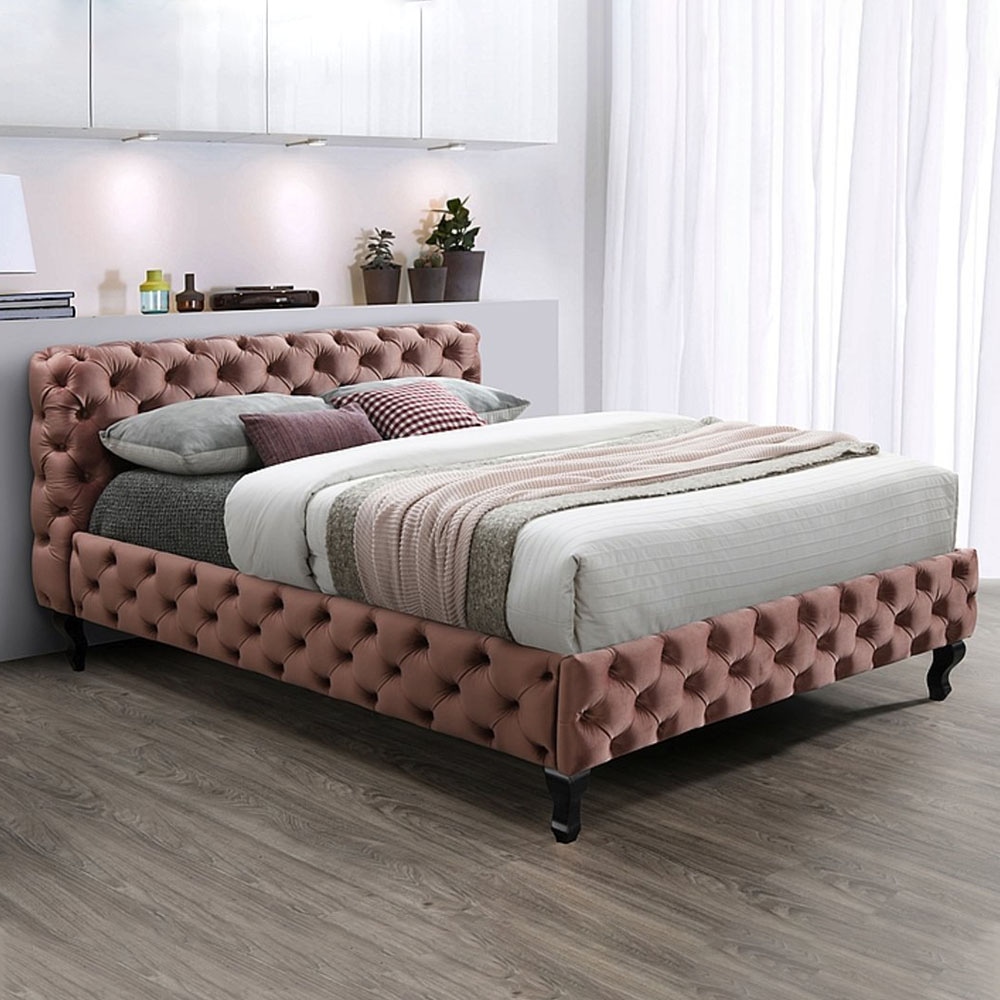 КРОВАТЬ ДВУСПАЛЬНАЯ HERRERA VELVET 160*200 СЕРОЕ/ВЕНГЕ BL.14