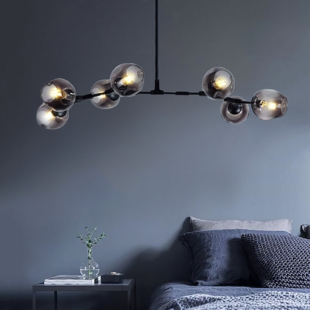 ЛЮСТРА GLASS BLACK/SMOKY GREY 7Р