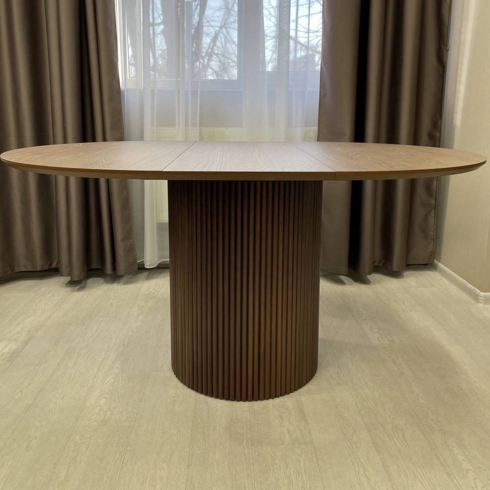 Обеденный круглый раскладной стол B-WOOD HPL