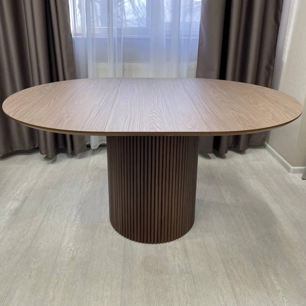 Обеденный круглый раскладной стол B-WOOD HPL