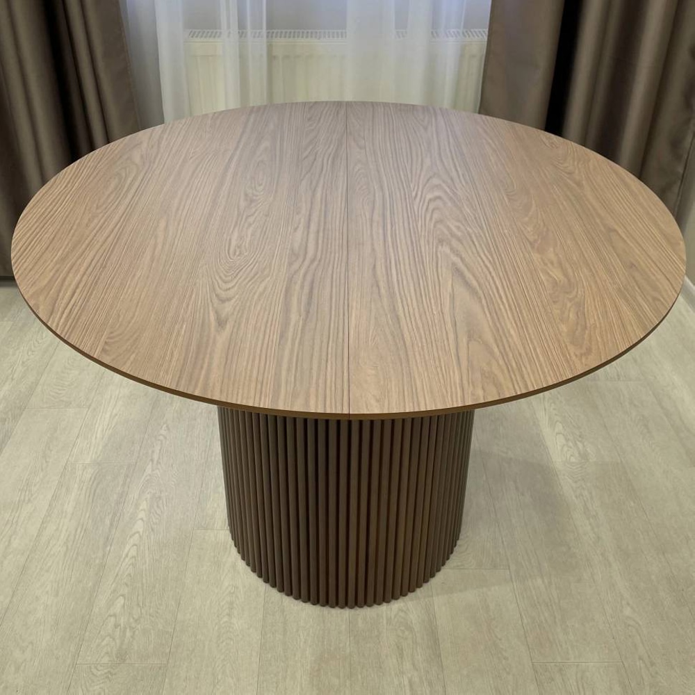 Обеденный круглый раскладной стол B-WOOD HPL