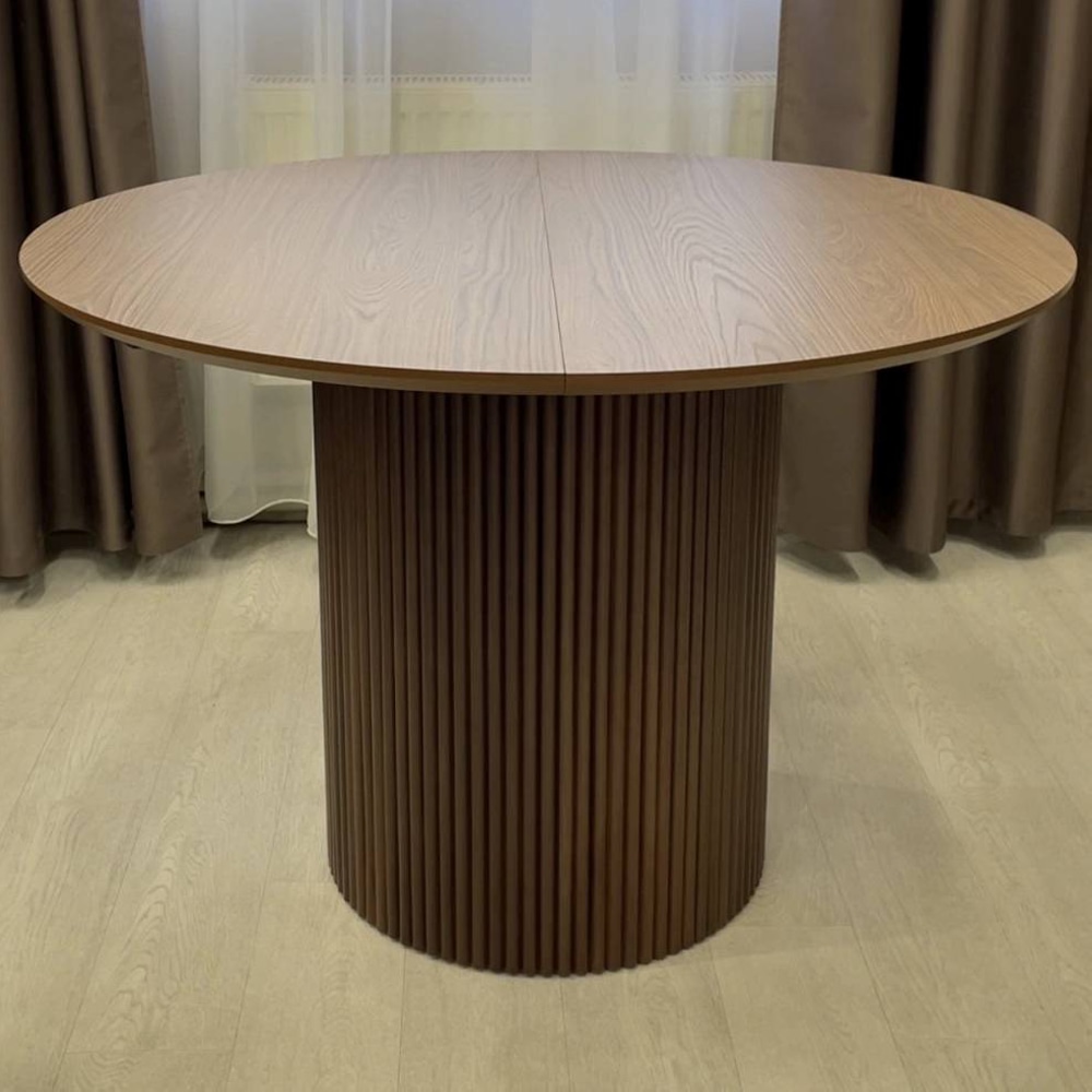 Обеденный круглый раскладной стол B-WOOD HPL