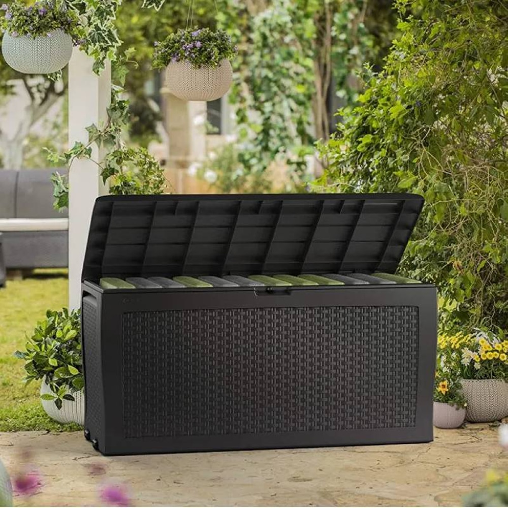 Садовый ящик Keter SAMOA RATTAN BOX 270 Графит
