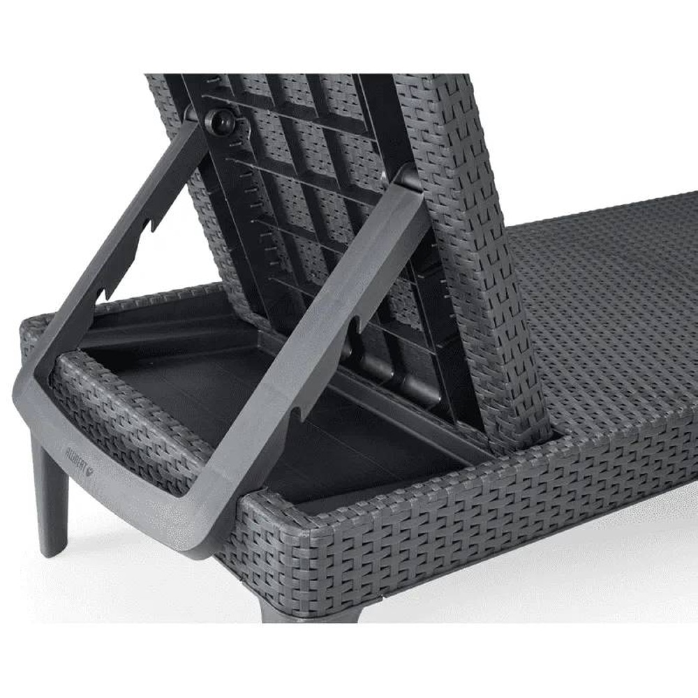 Шезлонг пластиковый Jaipur Sun lounger Графит