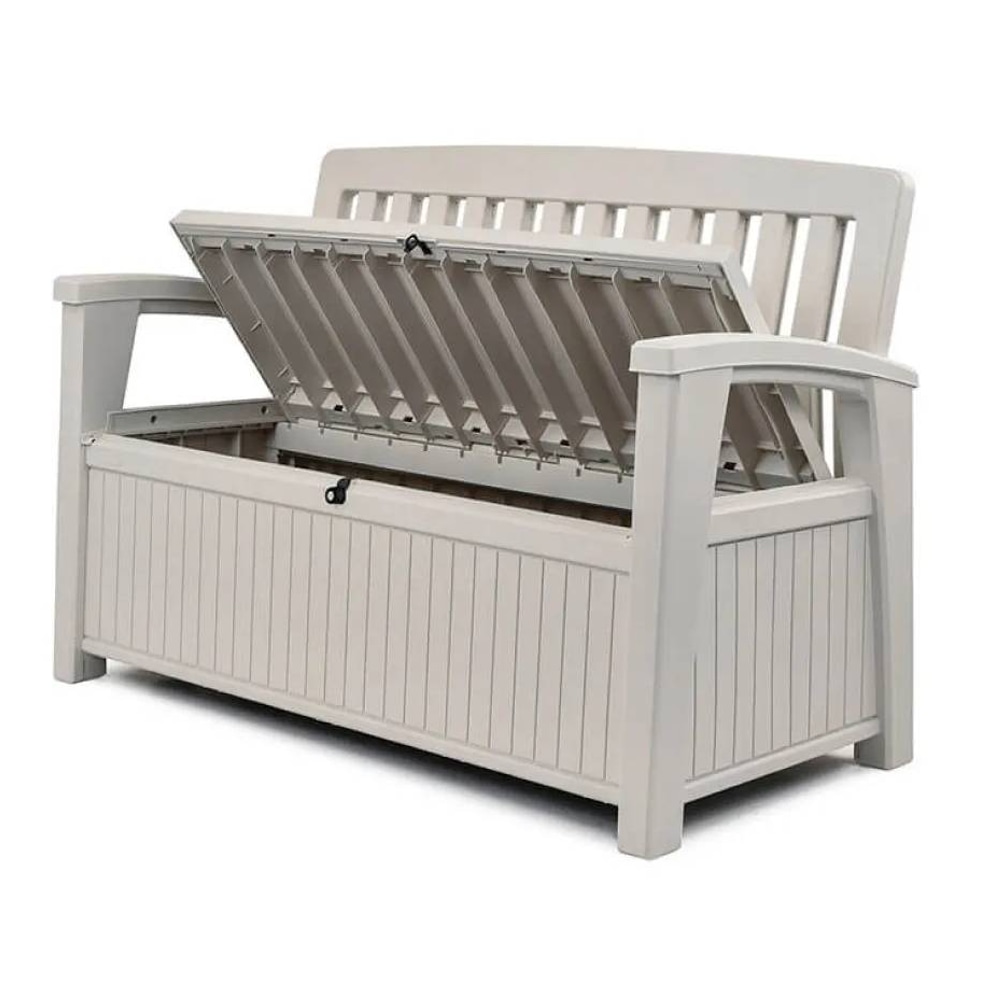 Скамейка-ящик для хранения KETER PATIO STORAGE BENCH Белая