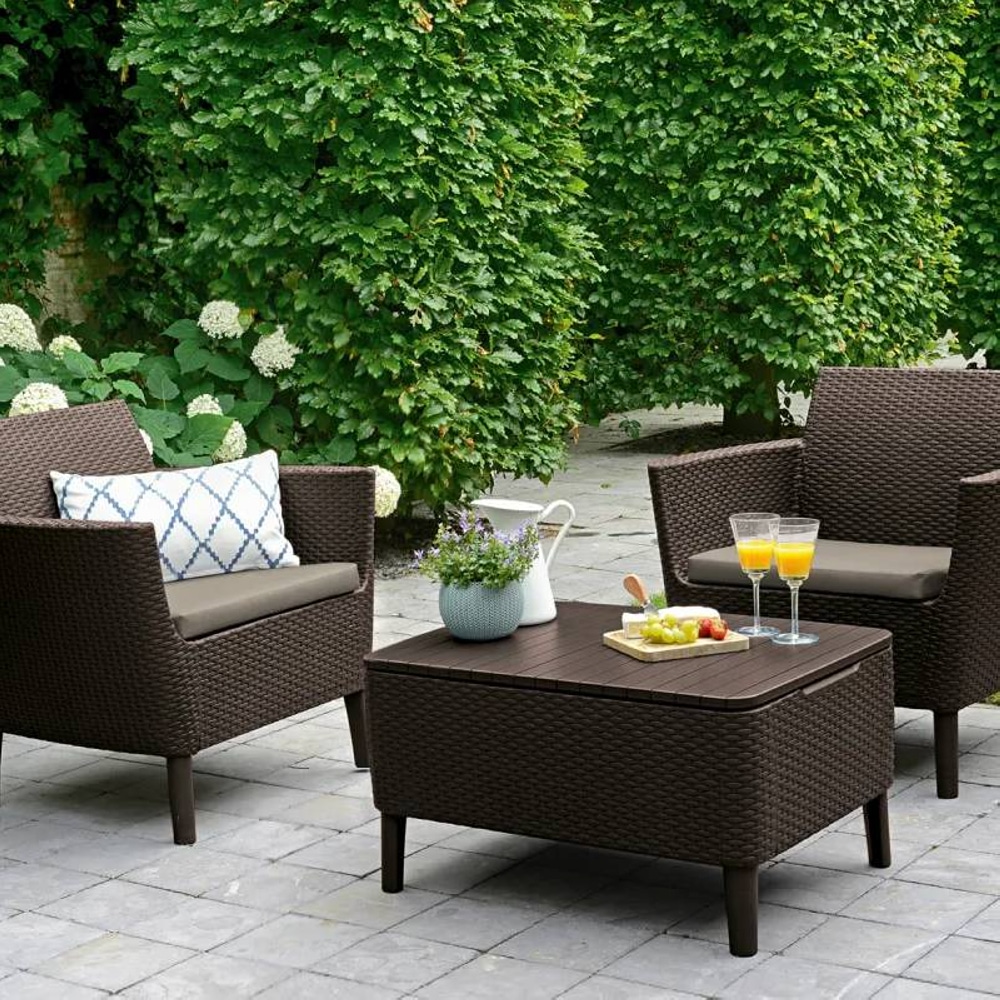 Скамейка-ящик для хранения KETER PATIO STORAGE BENCH Белая