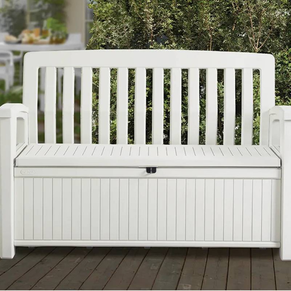Скамейка-ящик для хранения KETER PATIO STORAGE BENCH Белая
