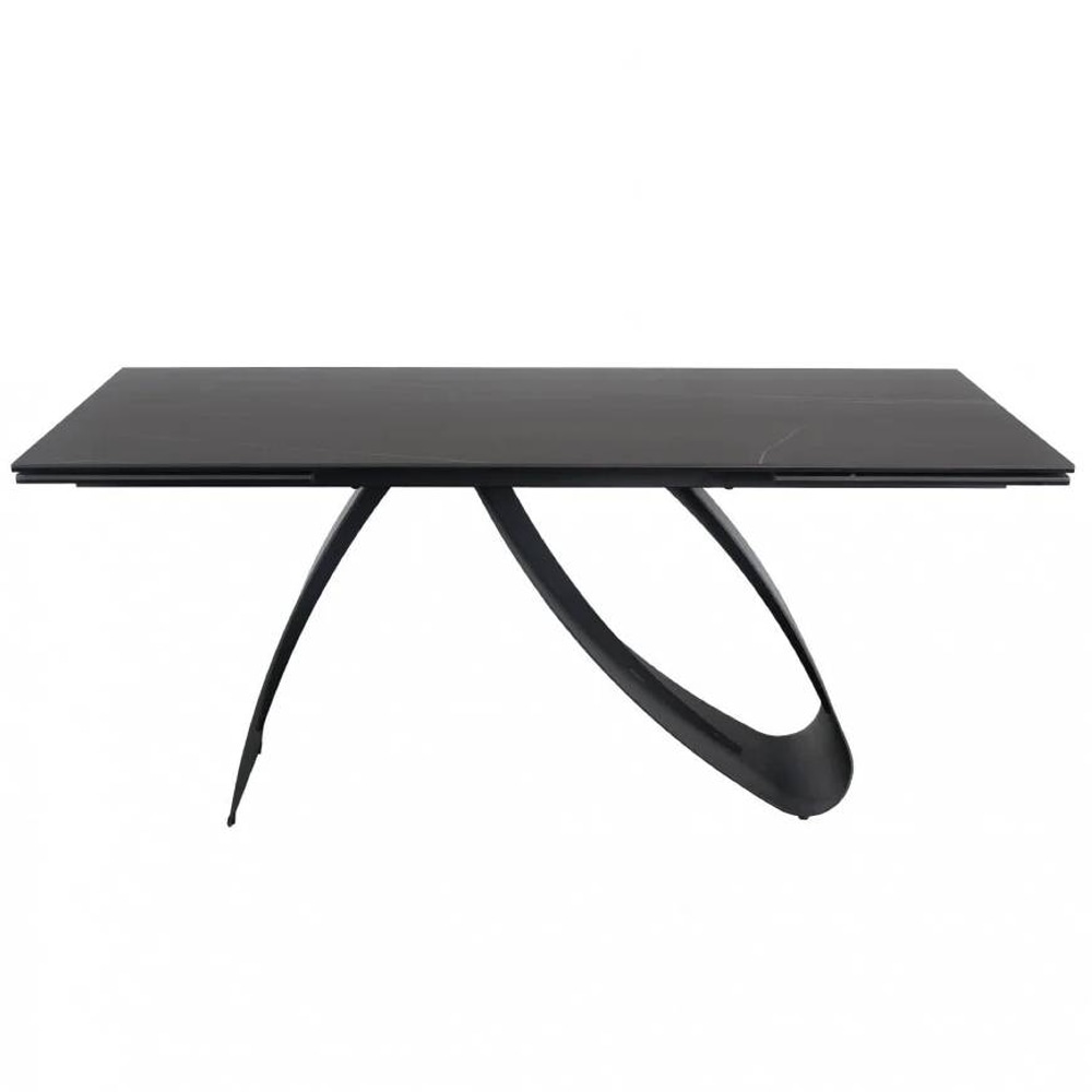 СТОЛ DIUNA CERAMIC 160(240)X90 ЧЕРНЫЙ МРАМОР SAHAR NOIR / ЧЕРНЫЙ МАТ