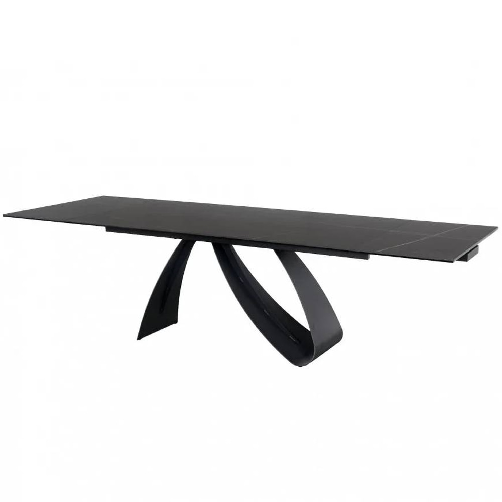 СТОЛ DIUNA CERAMIC 160(240)X90 ЧЕРНЫЙ МРАМОР SAHAR NOIR / ЧЕРНЫЙ МАТ
