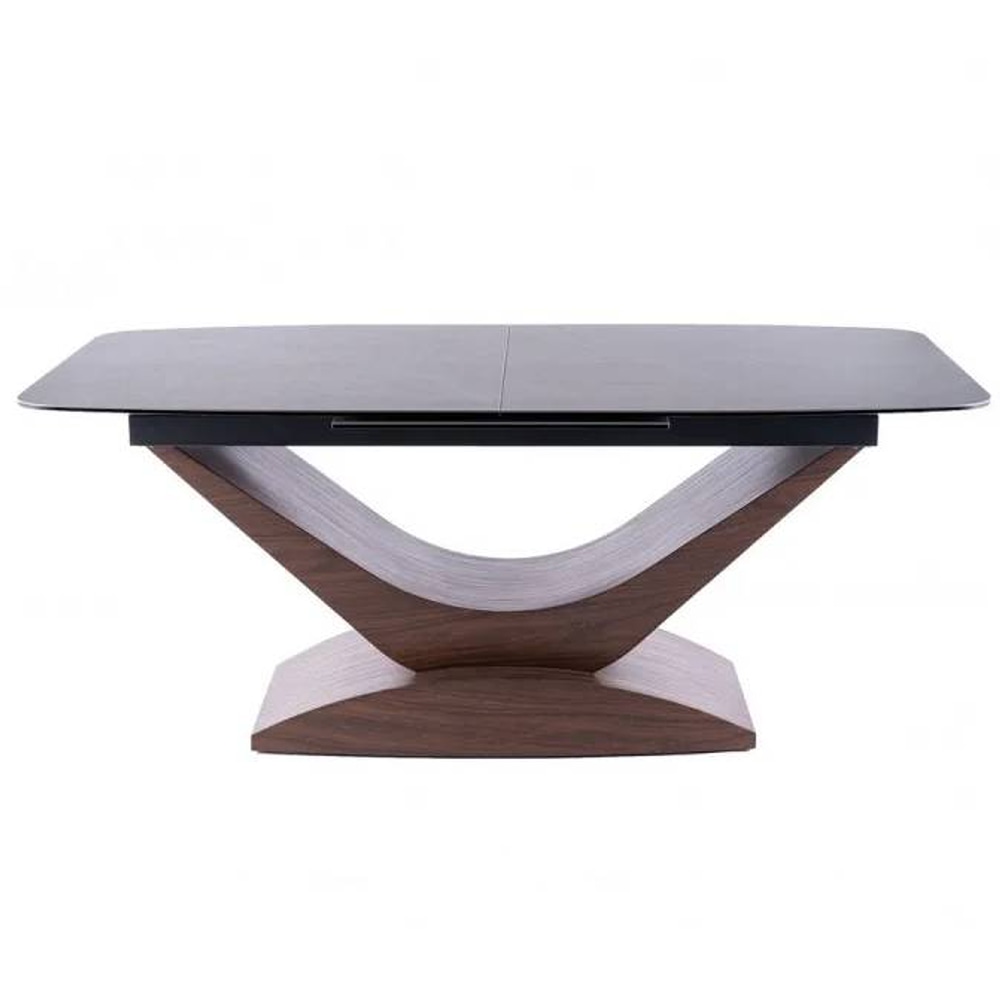 СТОЛ DOLCE CERAMIC СЕРЫЙ МРАМОР / ОРЕХ 180(240)X95
