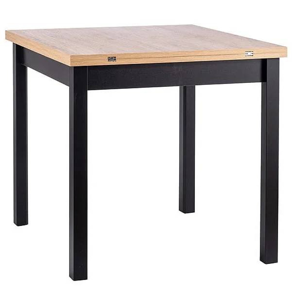 СТОЛ FLIP 80(160)X80 ДУБ АРТИЗАН / ЧЕРНЫЙ