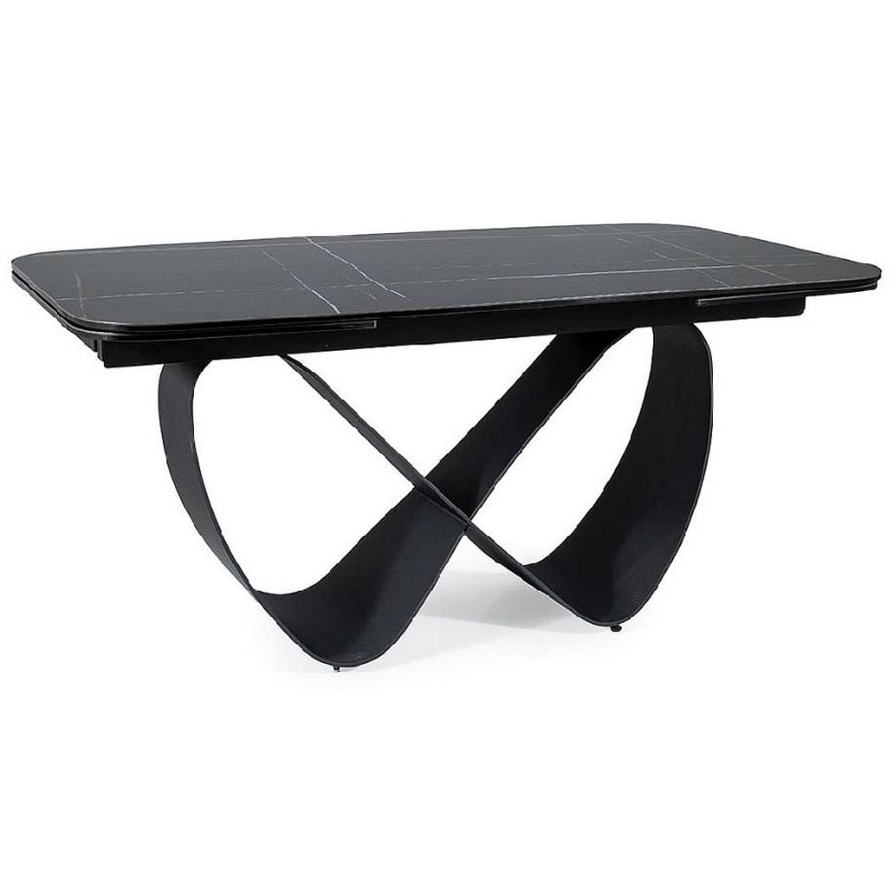 СТОЛ INFINITY CERAMIC 160(240)*95 ЧЕРНЫЙ AZARIO BLACK / ЧЕРНЫЙ МАТ