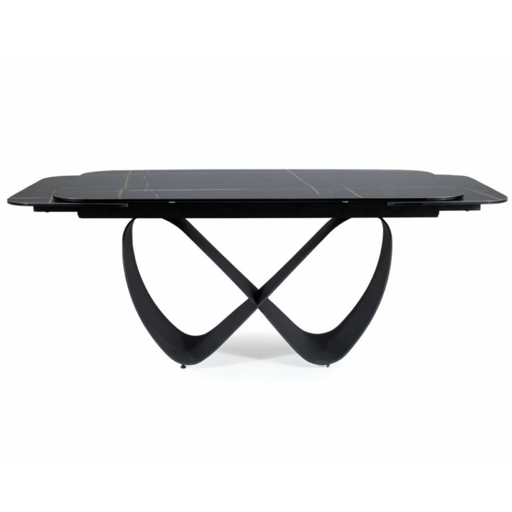 СТОЛ INFINITY CERAMIC 160(240)*95 ЧЕРНЫЙ AZARIO BLACK / ЧЕРНЫЙ МАТ