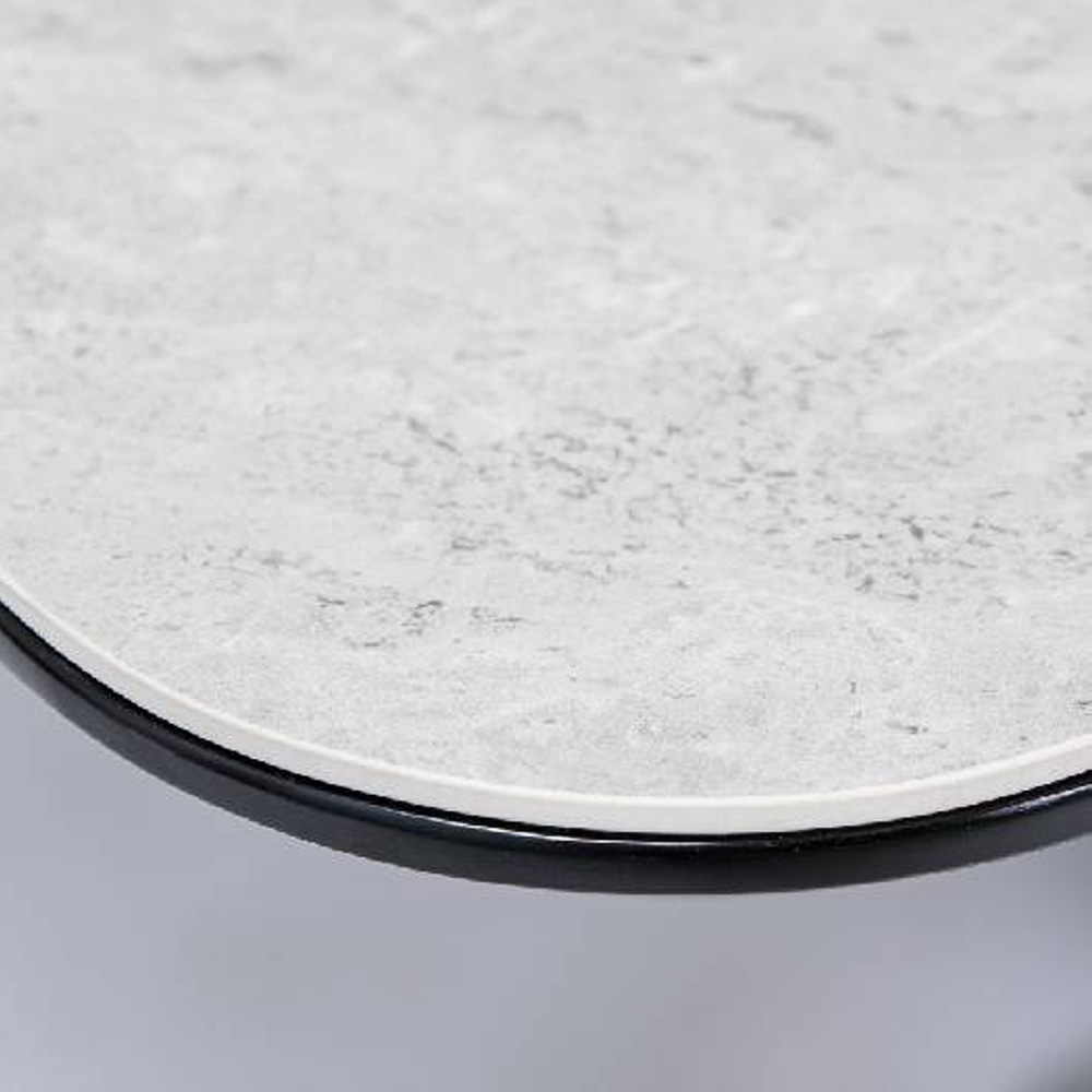 СТОЛ PALLAS CERAMIC СЕРЫЙ ЭФФЕКТ МРАМОРА / ЧЕРНЫЙ МАТ 160(210)X90