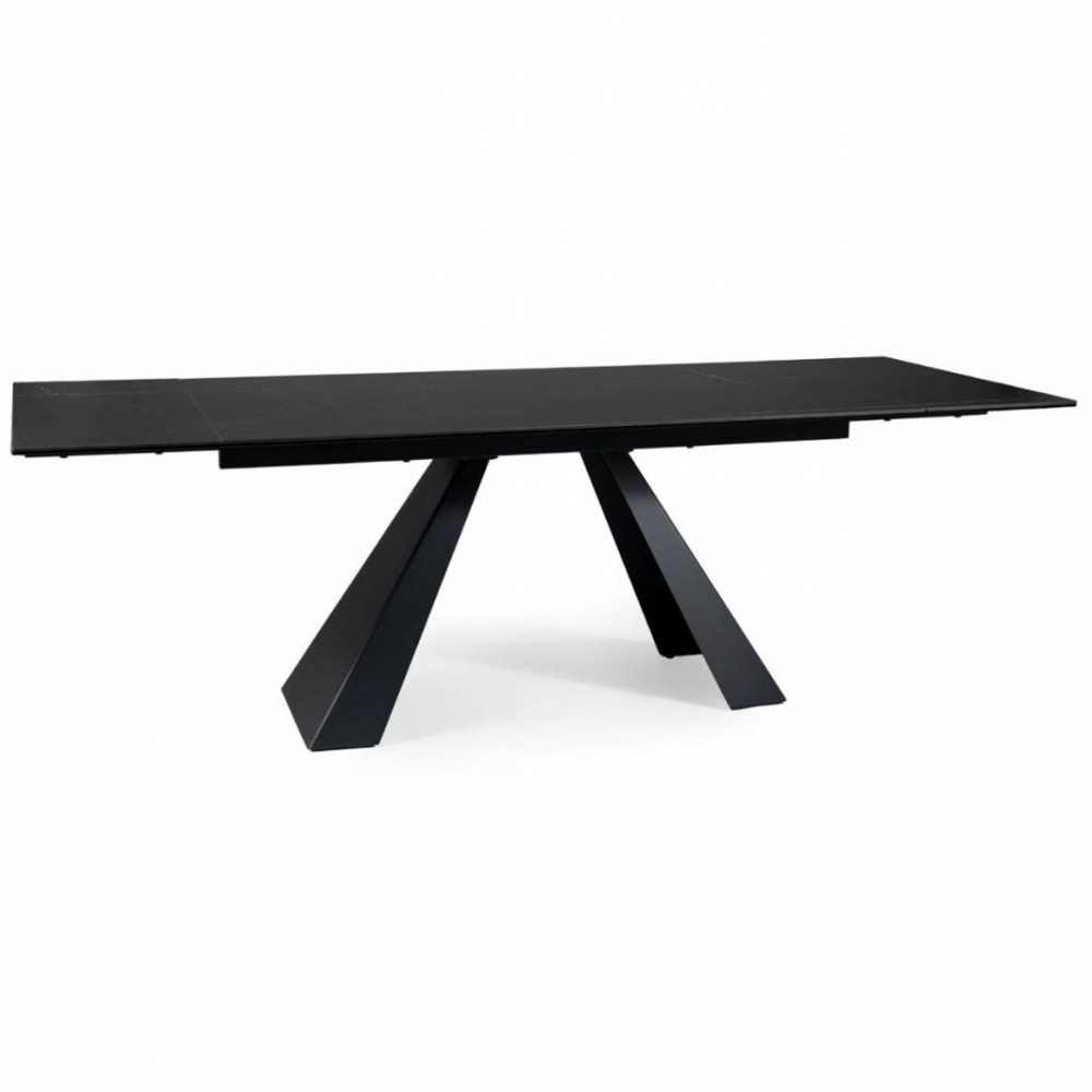 СТОЛ SALVADORE CERAMIC 160(240)*90 ЧЕРНЫЙ SAHARA NOIR / ЧЕРНЫЙ МАТ