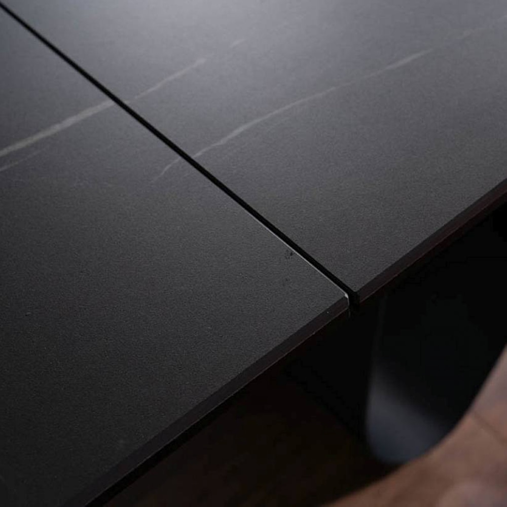 СТОЛ SALVADORE CERAMIC 160(240)*90 ЧЕРНЫЙ SAHARA NOIR / ЧЕРНЫЙ МАТ