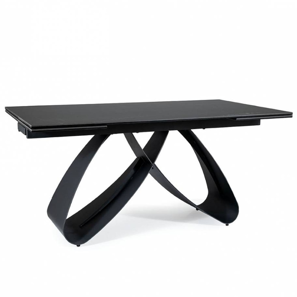 СТОЛ SAMANTA CERAMIC 160(240)*90 ЧЕРНЫЙ SAHARA NOIR / ЧЕРНЫЙ МАТ