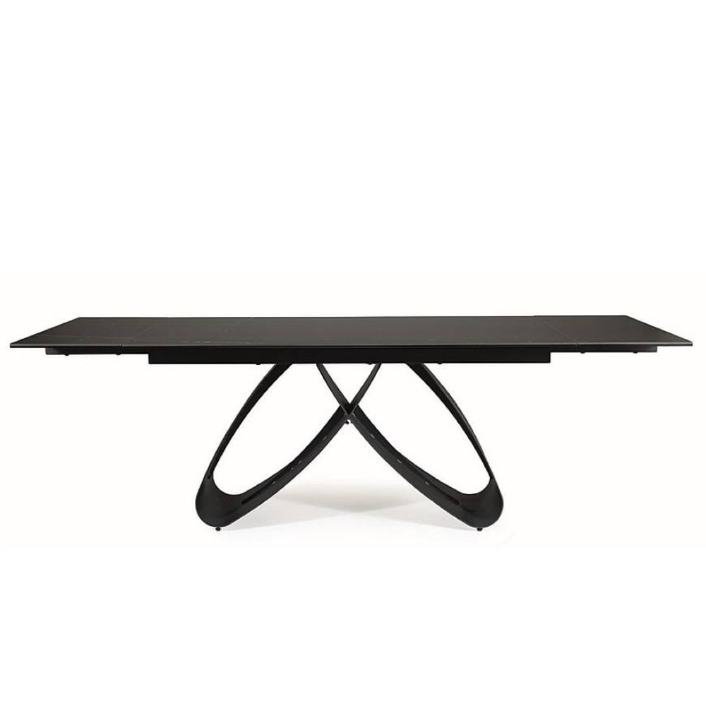 СТОЛ SAMANTA CERAMIC 160(240)*90 ЧЕРНЫЙ SAHARA NOIR / ЧЕРНЫЙ МАТ