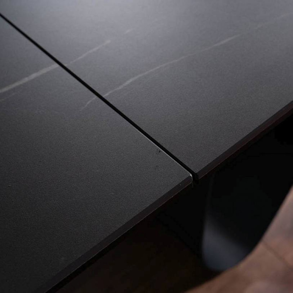 СТОЛ SAMANTA CERAMIC 160(240)*90 ЧЕРНЫЙ SAHARA NOIR / ЧЕРНЫЙ МАТ