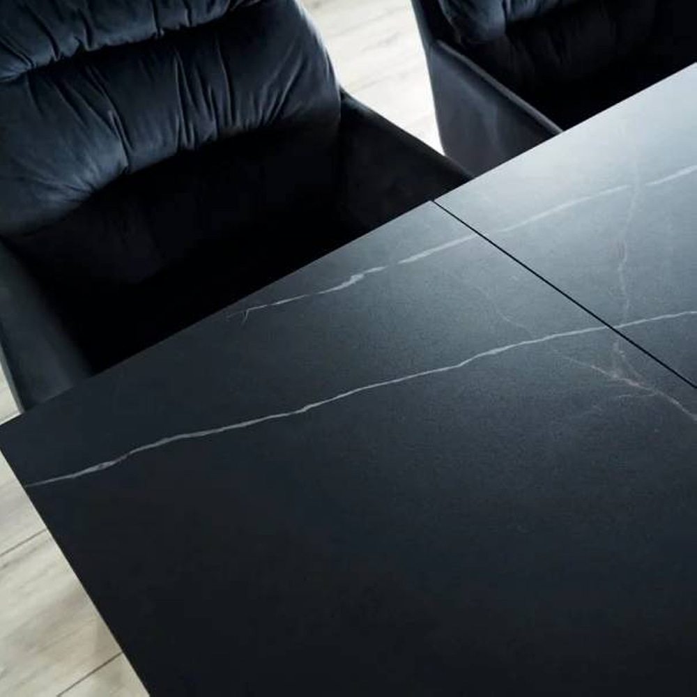 СТОЛ WESTIN CERAMIC 160(240)*90 ЧЕРНЫЙ SAHARA NOIR / ЧЕРНЫЙ МАТ