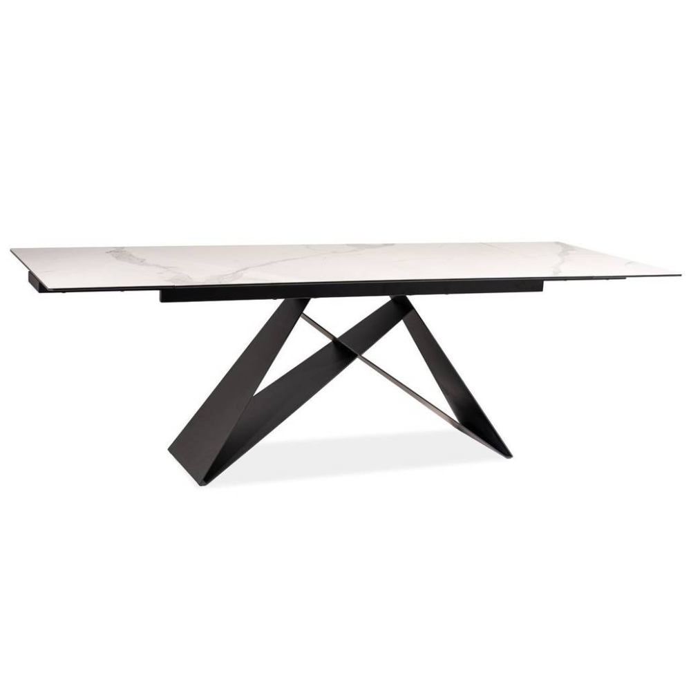 СТОЛ WESTIN III CERAMIC БЕЛЫЙ / ЧЕРНЫЙ МАТ (160-240)X90
