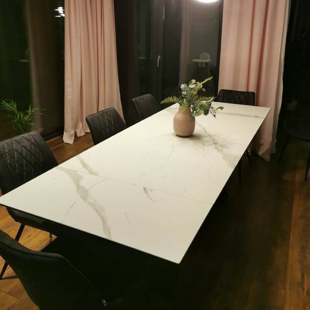 СТОЛ WESTIN III CERAMIC БЕЛЫЙ / ЧЕРНЫЙ МАТ (160-240)X90