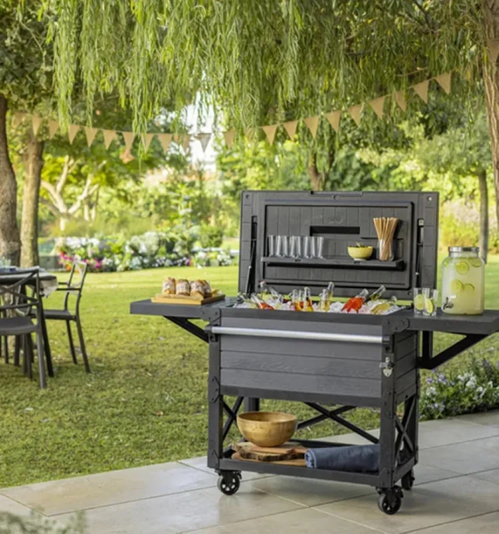 Стол холодильник Keter Bevy Patio cooler & Beverage Графит