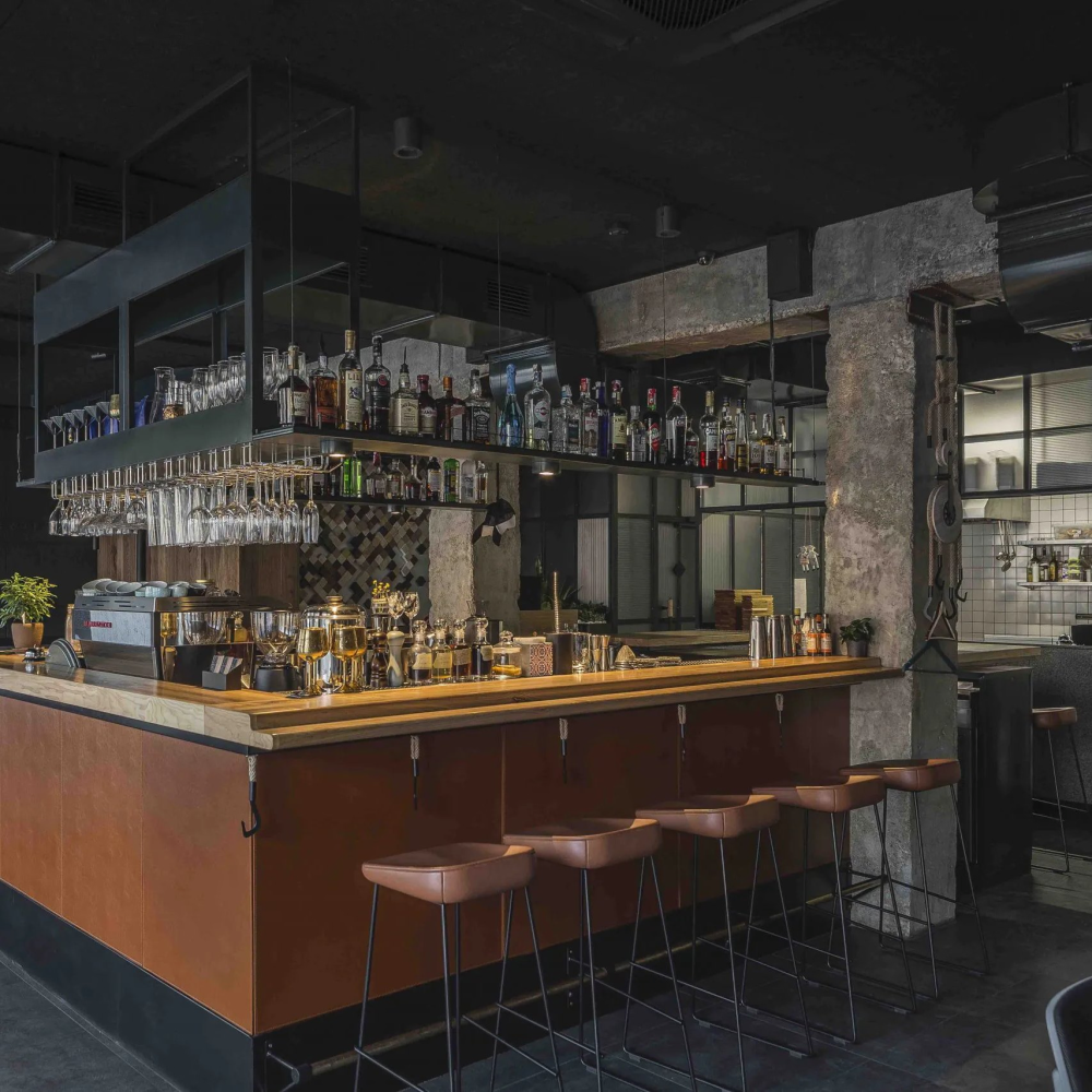 Стул барный WAVE LEATHER BAR