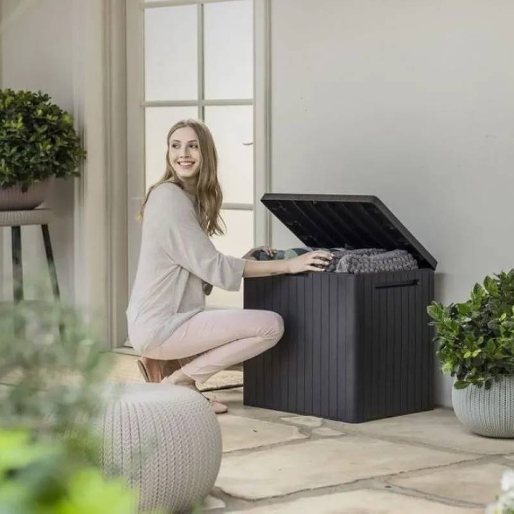Ящик для хранения Keter City Garden Plastic Storage Box 113л Коричневый